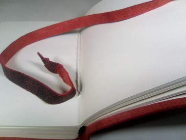 Diários de Viagem em Couro Caderno Médio (Vermelho Estonado)