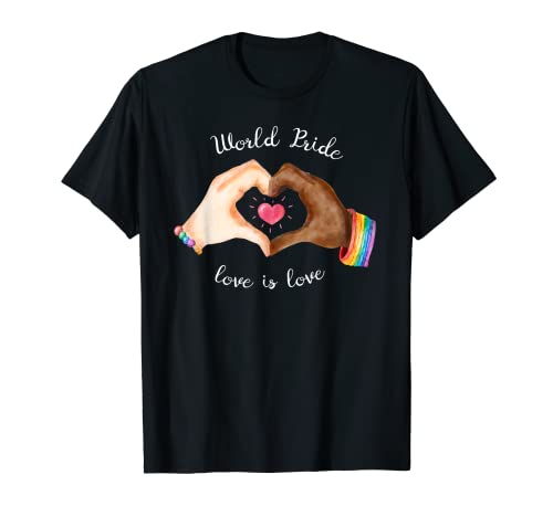 Gay Pride Clothing LGBT Rainbow Flag T shirt World Love Camiseta