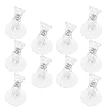 FONDOTIN 25 Piezas Clips con Ventosa para Carteles Unidades Soporte Plástico Transparente para Etiquetas y Señalización Superficies Lisas Clips para Publicidad Tiendas y Supermercados