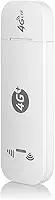 Moniss 4G LTE USB Modem Hotspot Wi-Fi móvel com slot para cartão SIM 150Mbps DL 50Mbps UL máx. 10 Dispositivos Portas de antena externa Branco, versão da UE Roteador 4G