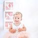 First Birthday Decorations Balloon 'ONE' Boxes for Baby Girl - 24 Balloons - Baby 1st Birthday Girl Decoration, Clear Cube Blocks 'ONE' Letters as Cake Smash Photoshoot Props Backdrop | 1 Year Old