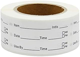 Hcode 1 x 2'' (25mmx50mm) Cooler Food Storage Freezer Stickers Refrigerator Labels Adhesive Removable Food Labels for Freezer Restaurant Quality Freezer Paper Labels 300 Stickers (1*2" Fill in)