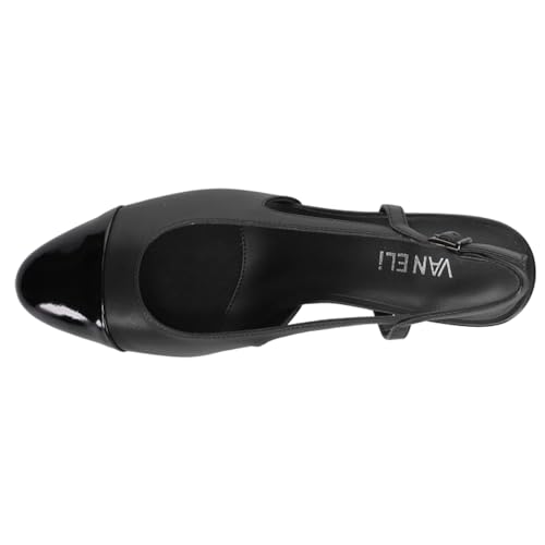 VANELi Womens Delle Round Toe Slingback Pumps Dress Casual Mid Heel 2-3" - Black4