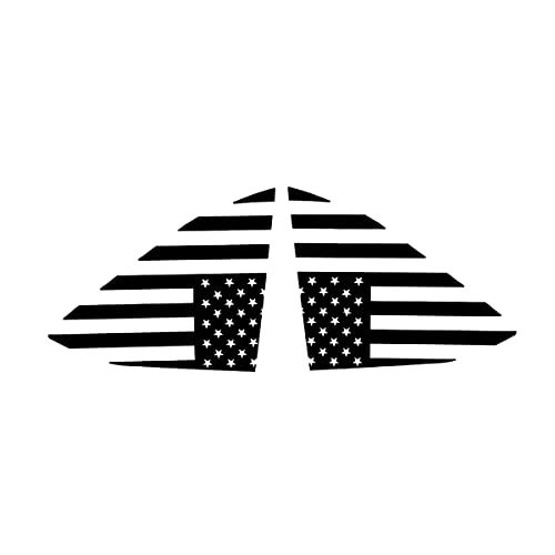 Rear Side Window American Flag Decal Fit For Chevrolet Corvette C8 2020 2021 2022, Rear Side Window Sticker, American Flag Rear Side Window Decal Sticker Accessories, 2Pcs #TOP3