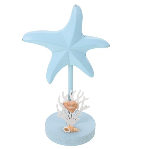TOYANDONA Décoration de Table D'été Côtière en Bois D'étoile de Mer Rustique Résistante la Décoloration pour Fête et Décoration Intérieure