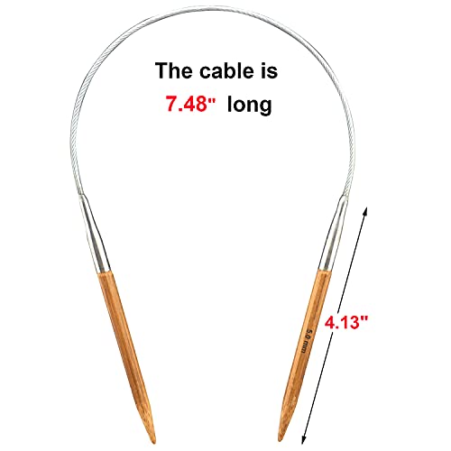 Mdoker Bamboo Circular Knitting Needle Size 8 16 Inch Circular Knitting Needles For Handmade Knitting Diy And Any Weaven Yarn Projects(Us Size 8,5Mm) #TOP1