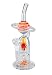 Produktbild Black Leaf Austieg zum Saturn Percolator Bong 30cm | Klar/Bunt | Perkolator Bong 14,5 (NS 14) aus Borosilikatglas mit Flutschkopf & Schlitzdiffusor | Kräuter Glasbong mit Mehrkammer-System | Ø 60/19mm
