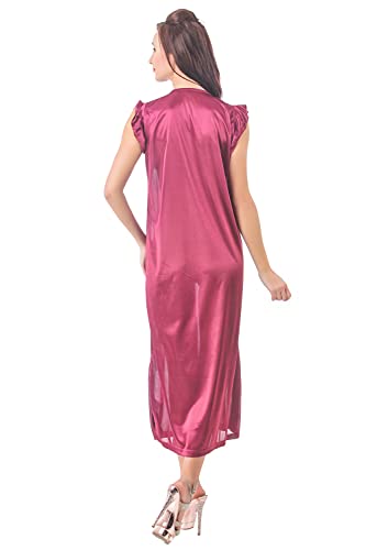 Image of Fasense Women's Satin Maxi Casual Regular Nightgown