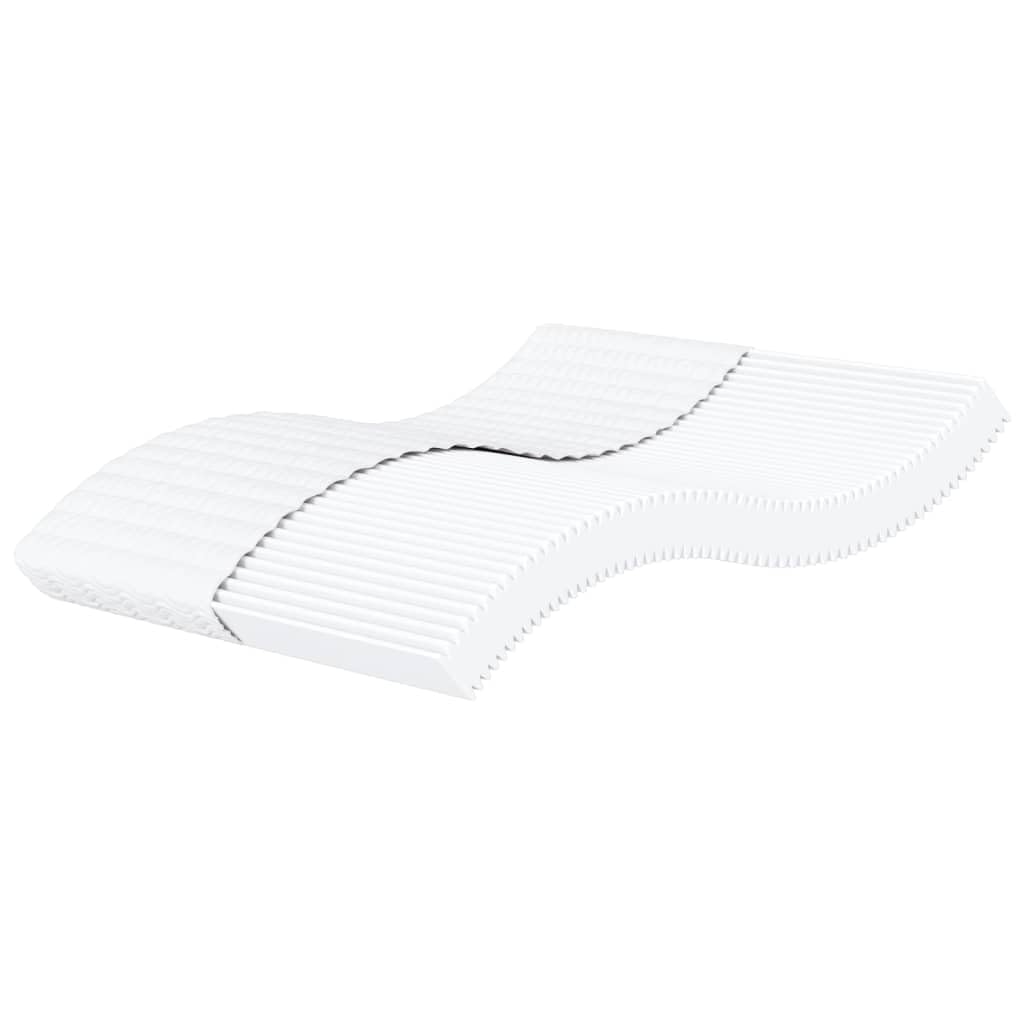 Materac piankowy biały 180 x 200 cm z wypełnieniem z pianki PU 22D, dwustronny materac, stopień twardości H2 H3, oddychająca poszewka do sypialni, pokoju gościnnego i mieszkania, komfort