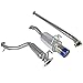 Spec-D Tuning Stainless Steel Catback Exhaust System w/Burnt Tip Compatible with 2006-2011 Honda Civic 4Dr Sedan
