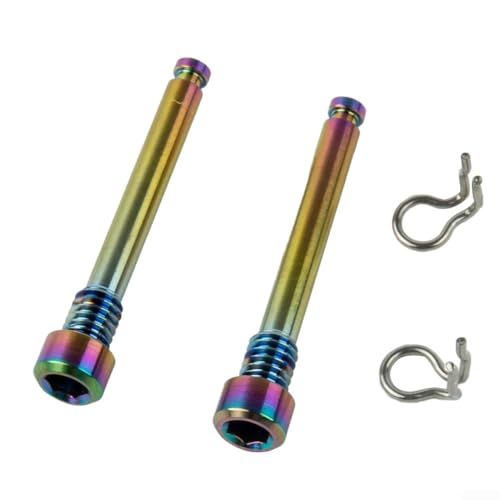 Sumsoctober - Paire de boulons d'étrier de frein à disque de vélo avec clips en acier inoxydable pour construction solide
