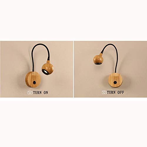 Aplique de pared LED negro ajustable con interruptor para lectura 5-10㎡ 2