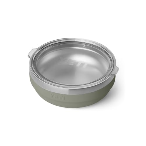 Image of YETI Rambler Low Bowls, Vacuum Insulated, Stackable and Nestable Stainless Steel Bowl with Lid, 0.7 Quart, Pampa Green