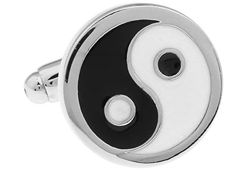 Mancuernillas Daesar hombre plata Ying Yang boda miniatura 3