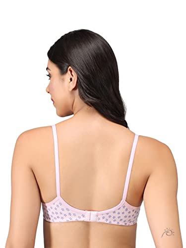 Image of Women's Cotton Lightly Padded Non-Wired T-Shirt Bra Pack of 2 (Reg HC-P2 Multicolor 30)