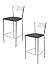 Tommychairs - Set 2 tabourets Elegance pour Cuisine, Bar et Salle à Manger, Robuste Structure en Acier chromé et Assise rembourrée et revêtue en Cuir Artificiel Couleur Gris foncé