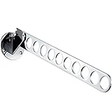 Die Aufbau-Kleiderstange ist aus stabilen Stahl mit besonders hoher Tragkraft für schwere Lasten und viel Kleidung - Oberfläche: Metall verchromt glänzend poliert