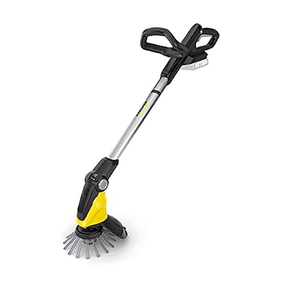 Kärcher 18 V Désherbeur sans Fil WRE 18-55, Brosse en Nylon avec 2 800 tr/min, Tête de Nettoyage orientable, Manche Télescopique, fonctionne avec la Batterie rechargeable Kärcher 18 V, non incluse