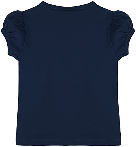 Image of Lilax Girls Short Puff Sleeve Cotton T-Shirt, Toddler & Little Girls Top | 95% Cotton Puff Sleeve Tee; Crewneck, Short Sleeve; Toddler & Girls Sizes 2T-12; for School, Play & Everyday; Machine Wash
