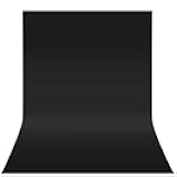 YAYOYA Black Backdrop, 10x20 ft Large Photo Backdrop Curtain for Photoshoot, Party, Black Background Screen for Photo, Video Photography, Studio