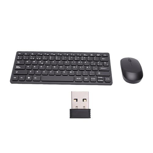 Clavier espagnol sans fil 78 touches pack souris pc portable pas cher