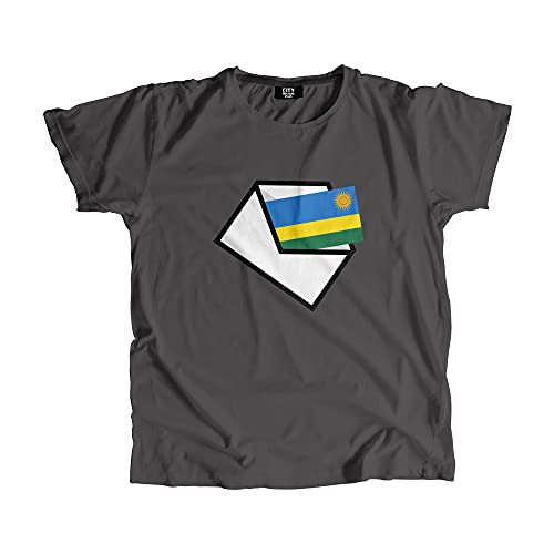 T-shirt Rwanda Mail unisexe en coton doux coupe droite et col rond confortable