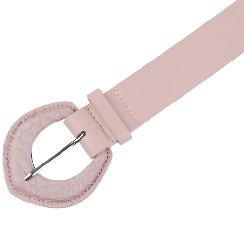 Women's Wide Belt Solid Color Retro Fashion Snake Pattern Buckle Decorative Belts for Dresses2