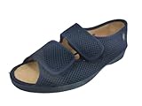 Zapatilla de señora clásica con velcro, especial para pies delicados ya que esta fabricada de tejido de rejilla totalmente transpirable, fresquito que se adapta al pie de la mujer.