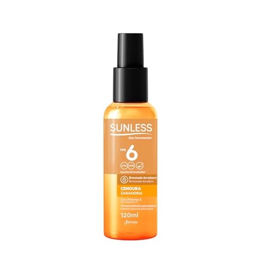 Bronzeador Sunless Cenoura FPS 6 óleo com 120ml