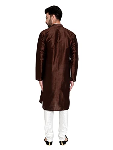 Image of HUZUR Mens Silk 6 Loop Kurta Pajama