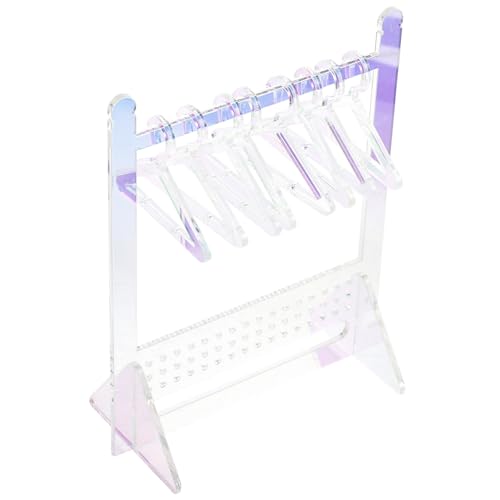 Hohopeti Soporte de Exhibición para Pendientes Acrílico Transparente con Colgadores Desmontables Organizador Compacto para Joyas para Almacenamiento y Exhibición Casa o Tienda
