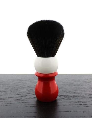WCS Two-Tone Tall Synthetic Shaving Brush, Red & White