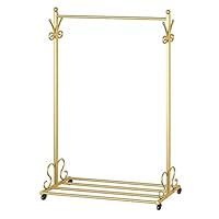 Floor to ceiling Coat Rack Clothes Hanger Stand Freestanding Wrought Iron Clothes Rack for Bedroom Simple Nordic Style Indoor with Single pole Design (A 100 * 35 * 150cm)