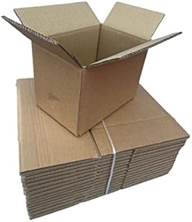 Azco Packaging - 10 of 9x6x6" (229x152x152mm) Double Wall Boxes Postage Shipping Mailing Box Royal Mail Medium Parcel Cheap Double Wall Carton Cardboard Box
