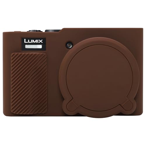 LUMIX ZS99 étui de protection en caoutchouc souple café haute précision avec capuchon
