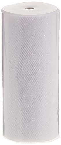 Berwick Offray White Sparkle Tulle by the Bolt, 6'' W, 25 Yards