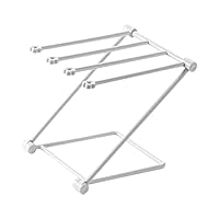 Hand Towel Holder Stand, 4 Arms Dish Cloth Hanger Folding Dishcloth Holder Dishcloth Drying Rack - Multi-Purpose Dish Towel Drying Rack for Home Kitchen Countertop (Light Gray)