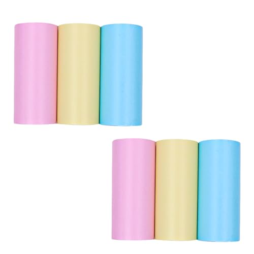 Namvo 6 Rolls Colourful Thermal Printing Paper Portable Thermal Printer Mini Photo Printer Labels (57 x 25mm)