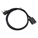 stdgove Uv-5r Radio Earpiece Lapel Mic Headset Extension Cable Compatible with Baofeng Kenwood Retevis Samcom 2-Way Walkie Talkies