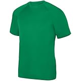Augusta Sportswear Boys' Attain Wicking Raglan Sleeve Tee, Kelly, Medium