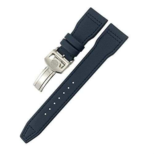 Bracelet de montre en toile de fibre de sport noir pour IWC Top Gun 22 mm