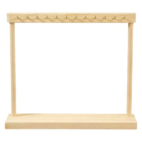 Soporte para almizcle, diseño de madera retro con visualización estética - Estante de exhibición de joyas estable para collares y joyas | Para mujeres y niñas anillos pulseras llaveros mesa lateral de