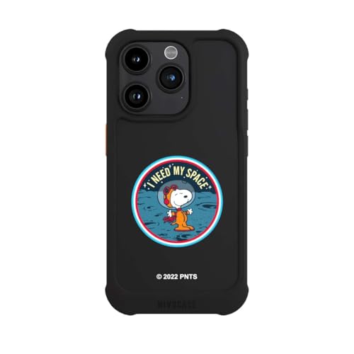 Coque iPhone 15 Pro MagSafe NIVOmax noire Snoopy Cosmos