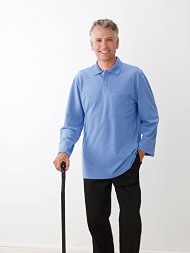 Men’s Open-Back Adaptive Long Sleeve Polo Shirt4
