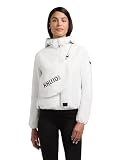 khujo Damen leichte puffy Übergangsjacke, in Innentasche packbare kurze Jacke mit Umhängetasche und Kapuze Shelly2 Offwhite Gr. M