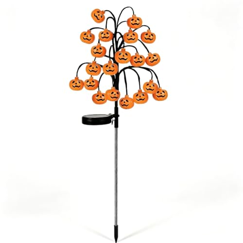 ChayWillow Solar Halloween Pumpkin Tree Stake Lights Outdoor - image 1