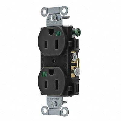 Receptacle,Blk,Nylon,5-15R NEMA Config.