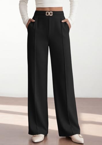 Image of PRETTYGARDEN Womens Dress Pants High Waisted Tailored Trousers