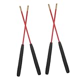 Yardwe 2 Paar Diabolo Jonglierstäbe mit Rutschfestem Griff und Massivem Glasfasermaterial...