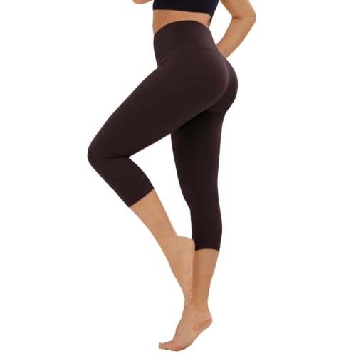 Image of TNNZEET High Waisted Leggings for Women - No See Through Tummy Control Cycling Workout Yoga Pants with Pockets Reg & Plus